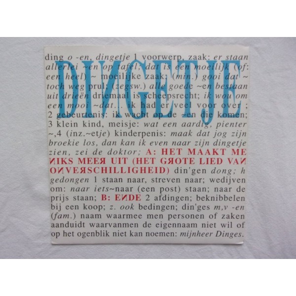 Dingetje - Het maakt me niks meer uit
